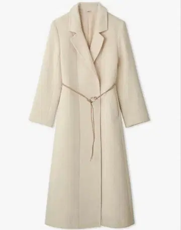 SNIDEL 벨티드 레이디 코트 아이보리 SWFC245047