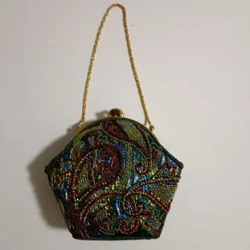 비즈 자수 페이즐리 클러치백