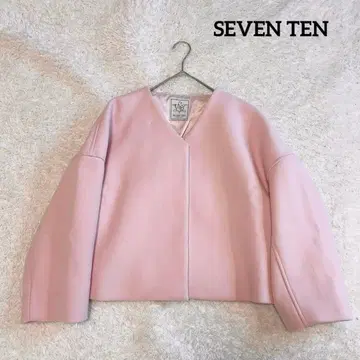 세븐틴 바이 미호카와히토 더블 페이스 숏코트 핑크 XS
