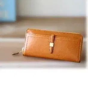 다코타 장지갑 머스타드 라운드 지퍼