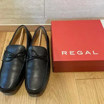 REGAL 천연 가죽 리본 슬립온 모카신 사이즈 25.0