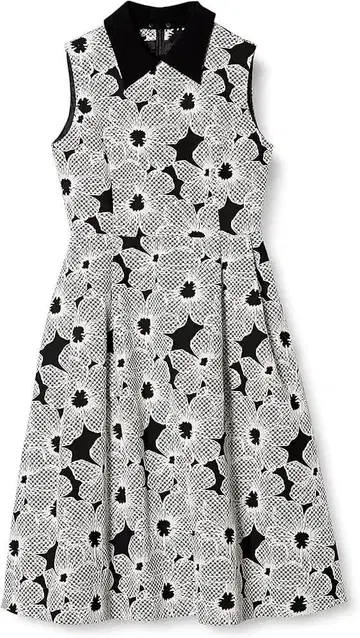 플라워 자카드 플레어 원피스 그레이스 콘티넨탈