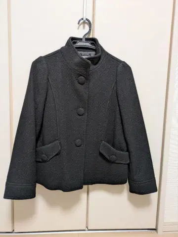 NATURAL BEAUTY BASIC 블랙 숏코트 S