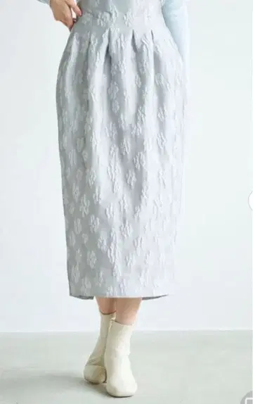 루니 자카드 배럴 스커트 그레이 사토 카나코