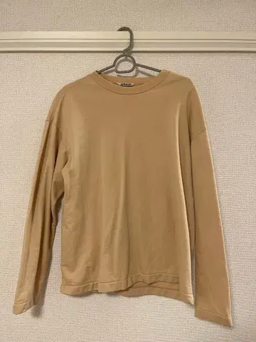 AURALEE SUPER HIGH GAUGE SWEAT 베이지