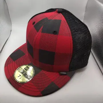 2807 NEWERA VANS 체크 캡 레드