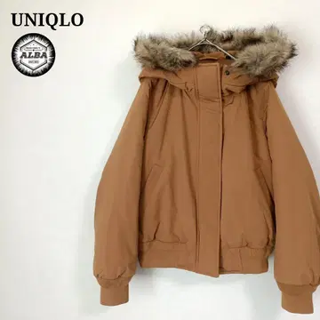 [새상품급] UNIQLO 유니클로 패디드 후데트 립 블루종 숏 기장 XS
