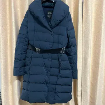 TATRAS 네이비 다운 코트 벨트 포함