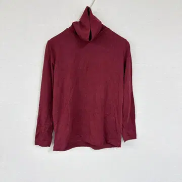 STRETCH'S COMFORT [ M ] 버건디 하이넥 긴팔 T셔츠