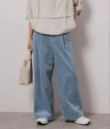 저널 스탠다드 워셔블 코듀로이 턱 와이드 팬츠 38 새상품