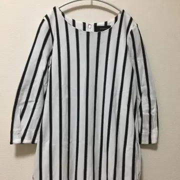 미사용 마리 인형 일본제 원피스 스트라이프 화이트 블랙