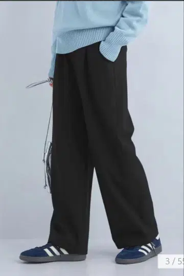 올마이 안감 기모 와이드 팬츠