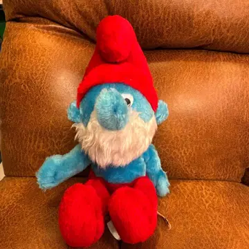 80년대 빈티지 아빠 스머프 봉제 인형 sm17