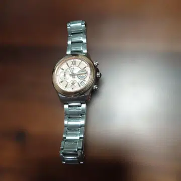 CASIO 카시오 SHEEN 핑크 골드 손목시계 크로노그래프