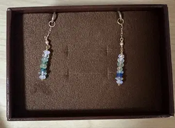 agete K10 로만 유리 귀걸이 참