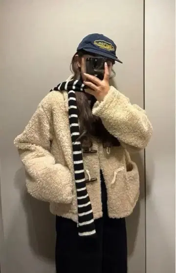 보아 칼라 더플 버튼 자켓