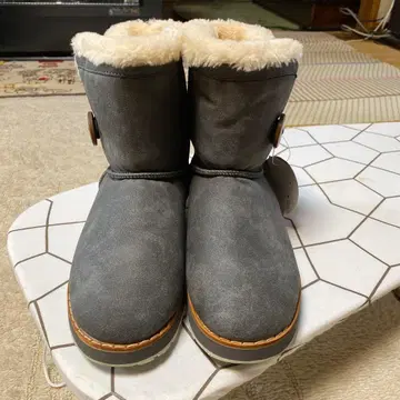 그레이 스웨이드 조 내면 보아 부츠