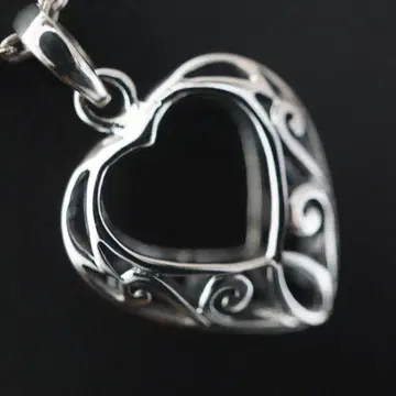 하트 모양 하트 펜던트 실버 925 은 목걸이 귀여운 인기