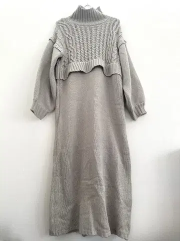 니트 원피스 그레이 Bab