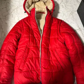 타미힐피거 레드 다운 자켓