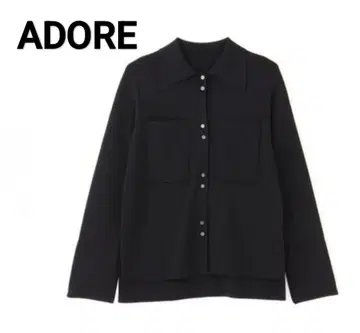 ADORE 아도어 드라이 스트레치 니트 셔츠 옷깃 포함