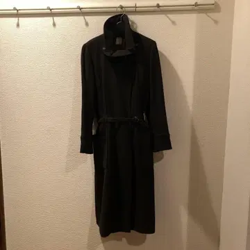 다크 브라운 롱 코트 벨트 포함