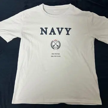 NAVY 프린트 화이트 T셔츠 M 사이즈