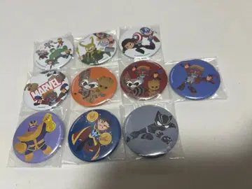 마블 캔 배지 세트 10개