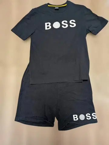 BOSS 블랙 T셔츠 숏팬츠 셋업 S