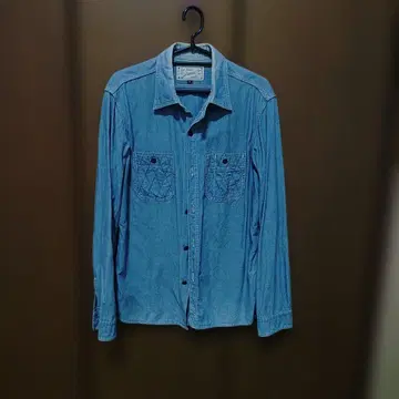 Schott 데님 긴팔 셔츠 M