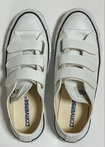 CONVERSE 화이트 벨크로 스니커즈 올스타 24.5cm