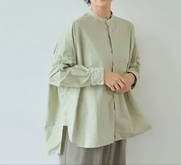 yuni 코튼 캐치 와셔 와이드 블라우스