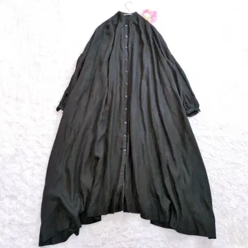 cavane 린넨 초롱 원피스 뽕긋 소매 넉넉한 캐버네