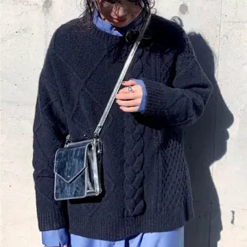 Ameri UNDRESSED ASYMMETRY CABLE KNIT