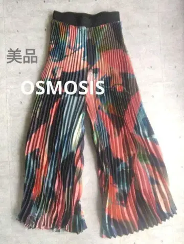 OSMOSIS 멀티 컬러 플리츠 팬츠