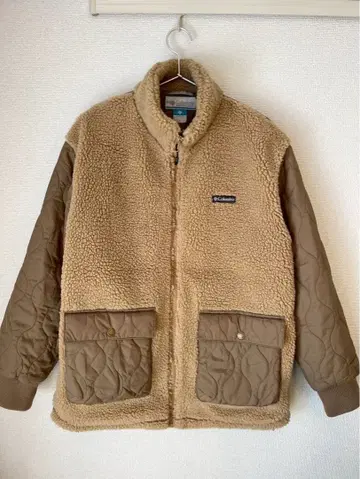 컬럼비아 플리스 보아 자켓 베이지 여성용 L 사이즈