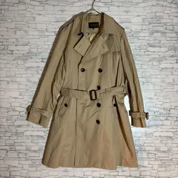 INDIVI 트렌치코트 베이지 더블 브레스트 여성용 빅 사이즈