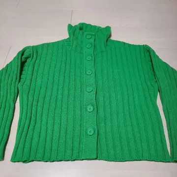 새상품급 MOUSSY 그린 리브 니트