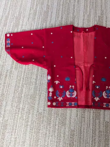 브라운 겉옷 꽃무늬 자수 겉옷