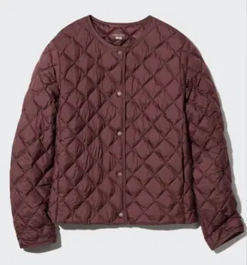 유니클로 웜 패디드 퀼팅 자켓 보르도 S 퍼프테크