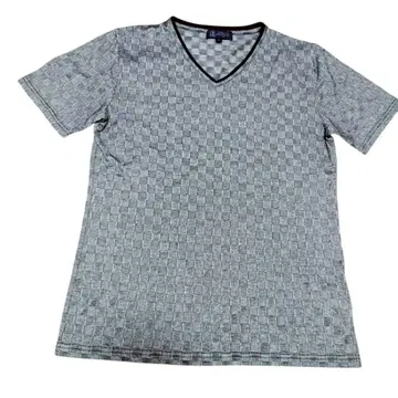 MICHEL KLEIN 기하학 패턴 V넥 T셔츠 48 남성용