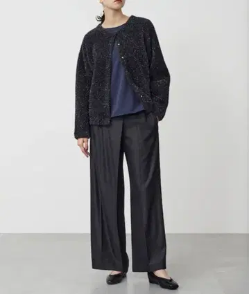 PLST 플라스테 라메 페더얀 2WAY 가디건