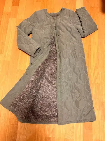 [ 새상품급 ] coca 푸들 보아 퀼팅 코트 노카라