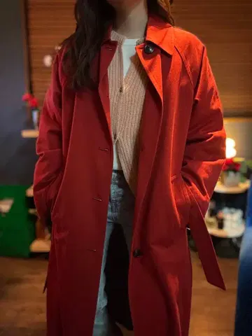 스텐카라 코트 빨간색