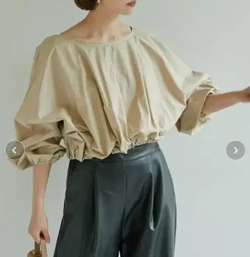 GALLARDAGALANTE 개더 돌먼 블라우스