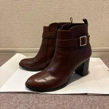 DIANA 가죽 숏부츠 브라운 24.5cm