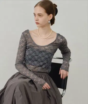 yae 2way 레이스 상의 그레이