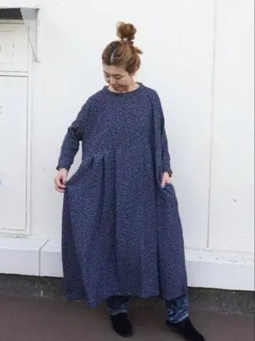 저널 스탠다드 랙 플라워 ample 턱 원피스