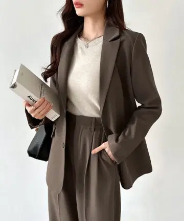 [ 미사용품 ] 셋업 테일러드 와이드 팬츠