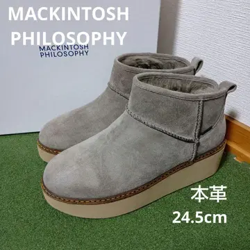 새상품 25960엔 매킨토시 철학 통굽 부츠 그레이스 스웨이드